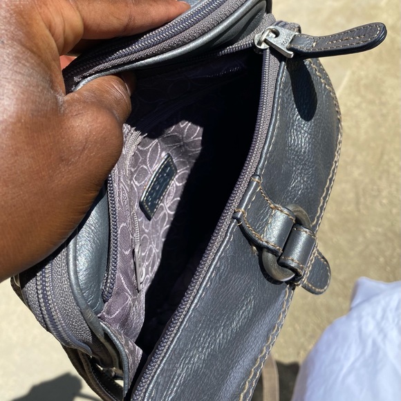 NW Fossil Leather Crossbody Bag Sz 9”X8” - Picture 12 of 16